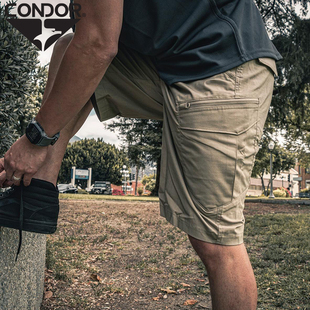 CONDOR户外工装短裤男夏季多袋裤运动宽松五分裤子透气休闲短裤
