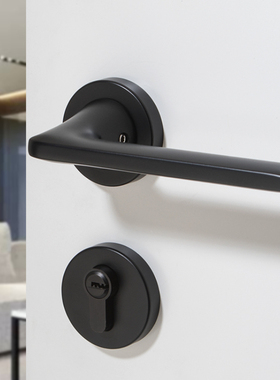 pollard博拉德 现代极简室内卧室锁具卫生间灰黑色静音磁吸门锁