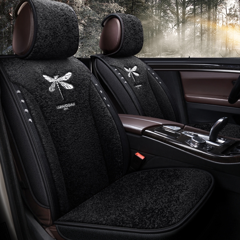 雪铁龙凡尔赛c5x天逸爱丽舍c4lC3-XR全包毛绒汽车坐垫冬季座垫套