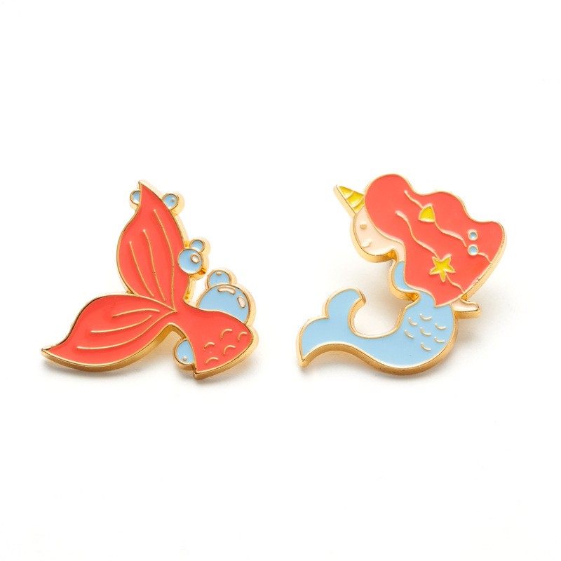美人鱼 海洋世界童话鱼尾胸针 活动定制小礼品