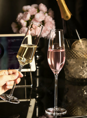 轻奢香槟杯一对法式高脚起泡酒杯