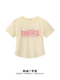 宇宙 夏季 刺绣字母正肩短款 奶油 短袖 T恤女甜辣风小个子半袖 新款
