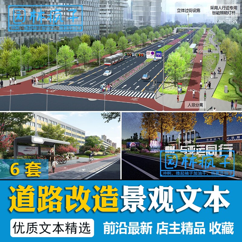 wb106道路绿化设计方案城市道路街景市政公路景观提升改造文本