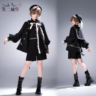 尾款第二城堡 迷雾之城 原创Lolita学院风王子系斗篷外套短裤套装