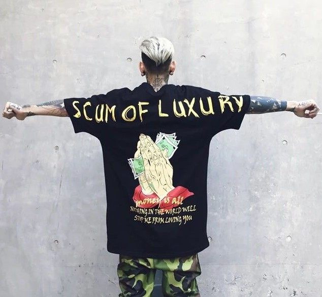 涂鸦t恤男女短袖欧美高街上衣国潮半袖ins网红潮人hiphop衣服嘻哈