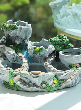 大口径创意大号多口多肉盆微景观造景组合茶桌装饰室内外阳台布置