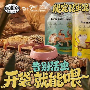 爬宠昆虫泥凝胶豹纹睫角守宫鬃狮蓝舌饲料蜥蜴食物保鲜虫粮果泥