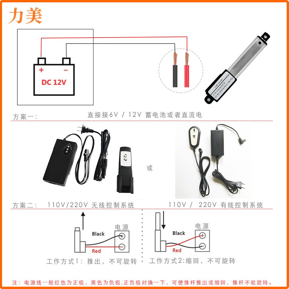 17关.5mm行程894188N电动升降推微型机器杆人伸缩节升推杆提拉降