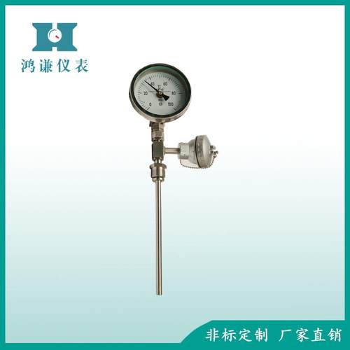 金属温指家示热电阻度双仪表 温度计生产厂 带表盘温度计