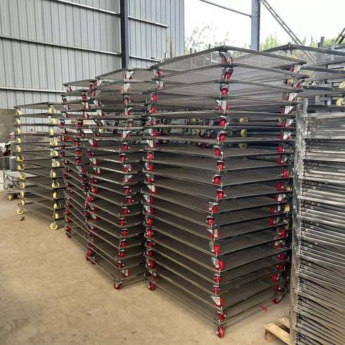 叠加式烘干托QTX盘烘不04锈钢烘干盘干车周转盘晾晒烘干车实3体厂