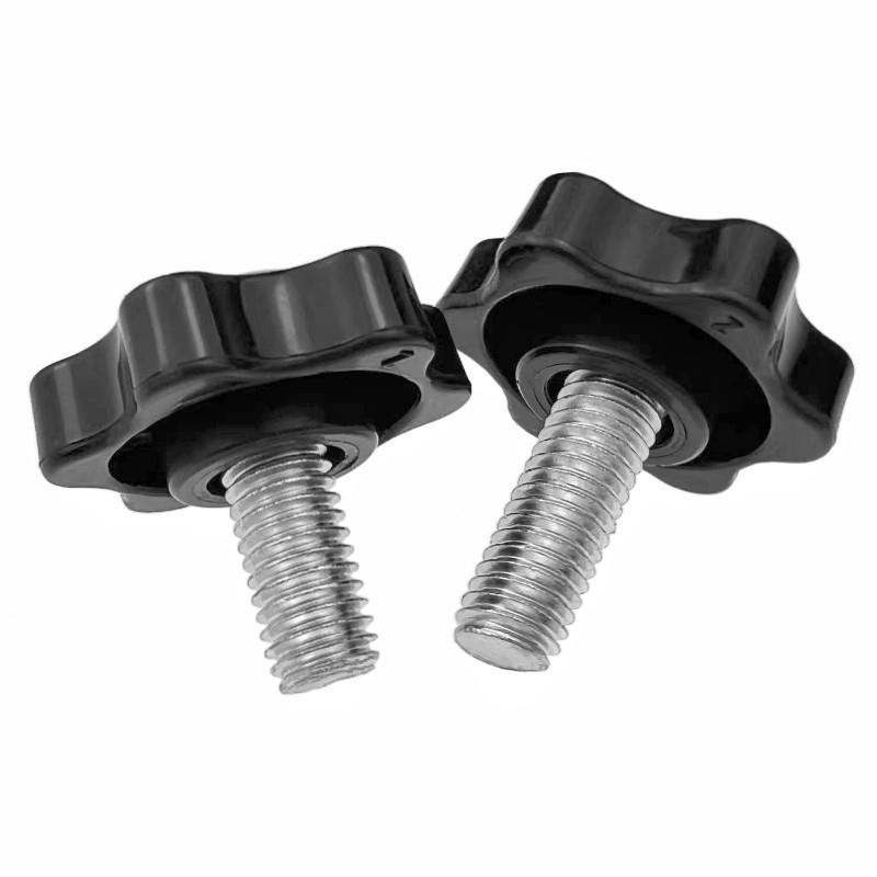 30花不锈钢梅手拧螺丝六角星型手柄螺4钉塑料胶头把手螺栓M14M5M2