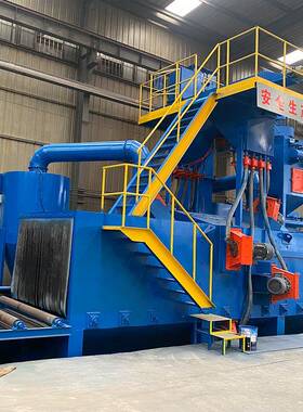 通过抛清丸理机自动上下料抛丸丸清理机钢结构除锈XHG抛清理式机