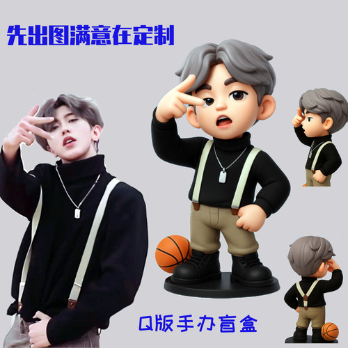 生日结婚圣诞礼物定制真人盲盒卡通3D手办软陶人偶Q版送男女朋友