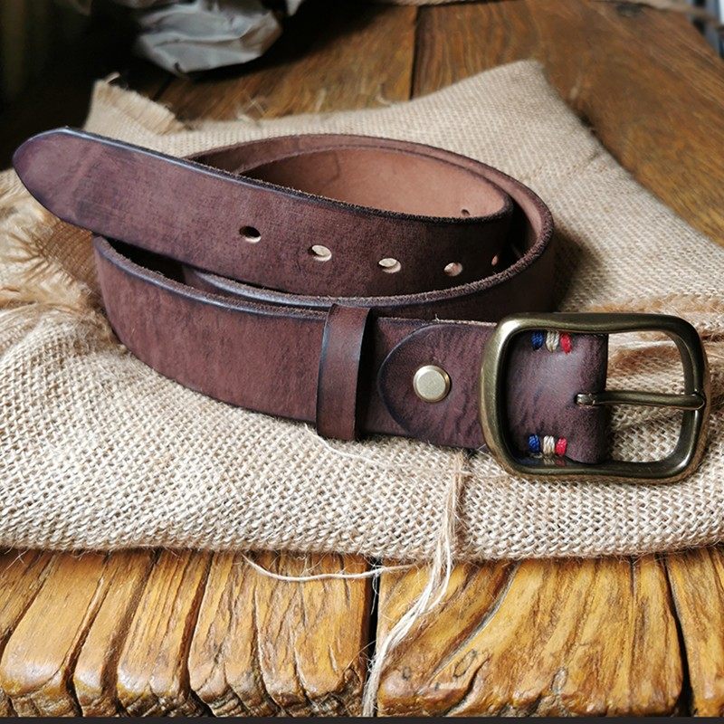 男士手工装饰牛皮做旧针扣腰带复古牛仔裤真皮日子扣铜扣潮流皮带,服饰配件/皮带/帽子/围巾,腰带/皮带/腰链,淘宝优惠券,粉丝福利购,淘宝优惠卷