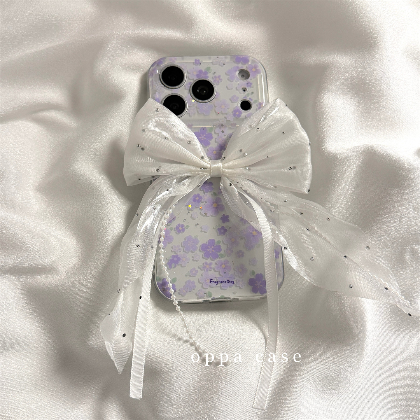 韩风ins蕾丝蝴蝶结适用17promax手机壳iphone17新