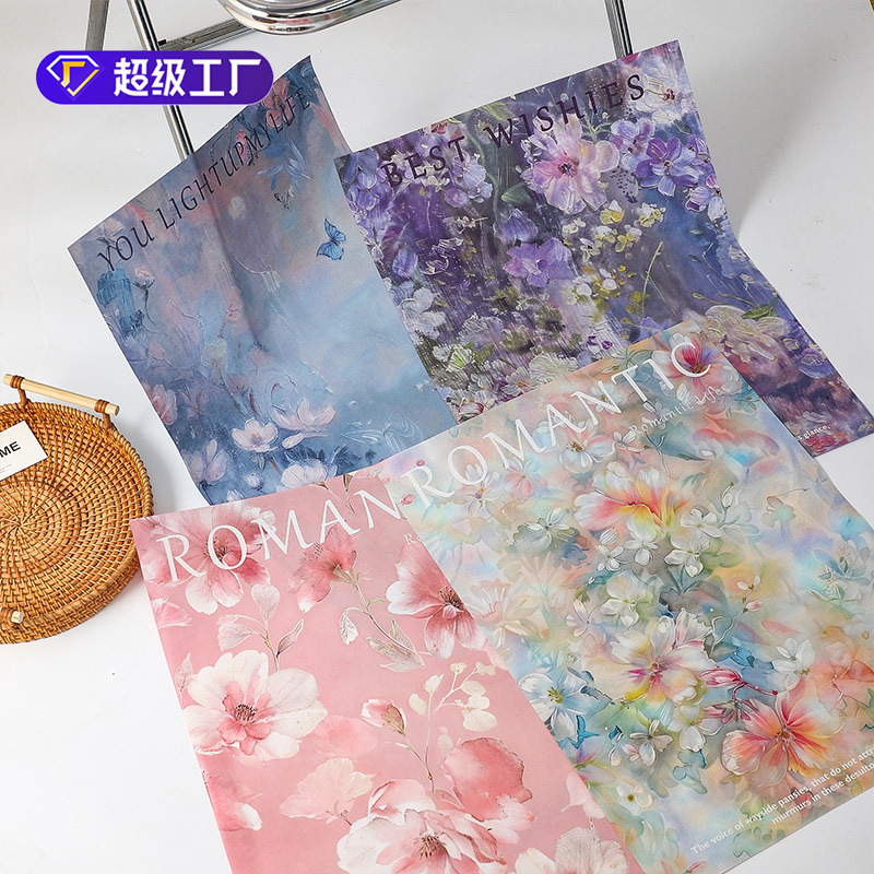高级感包花纸花卉系列防水风华纸