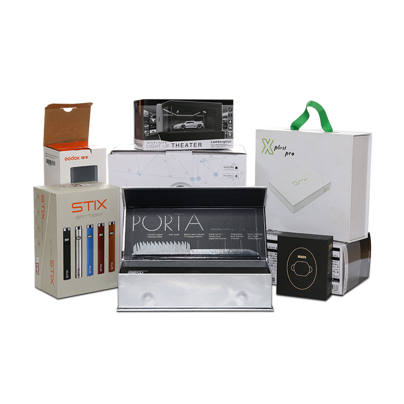 纸盒数码数据线耳机包装车载U盘表带钢化膜手机壳包装盒定制