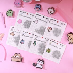 绘森贴纸拼豆像素贴纸亚克力立牌数字拼图卡通系列像素贴画手工
