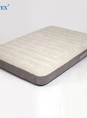 充气床垫单人植绒加厚充气床豪华户外白色充气床垫intex经销