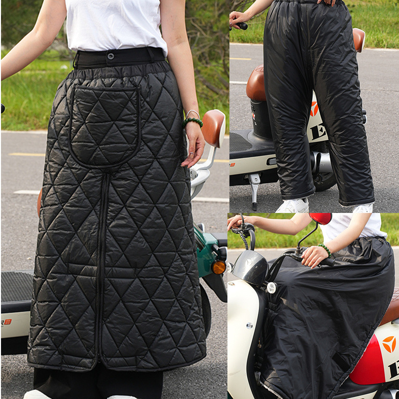 电动车护腿护膝长筒套加绒加厚防水加棉护膝档风护腿棉围裙多用