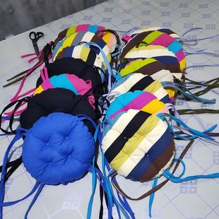 帆布圆形坐垫套棉花软加厚蒲团垫吧台椅圆柱实木圆凳子椅垫套罩