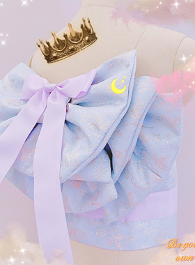 腰带淡蓝色和服蝴蝶结太鼓结