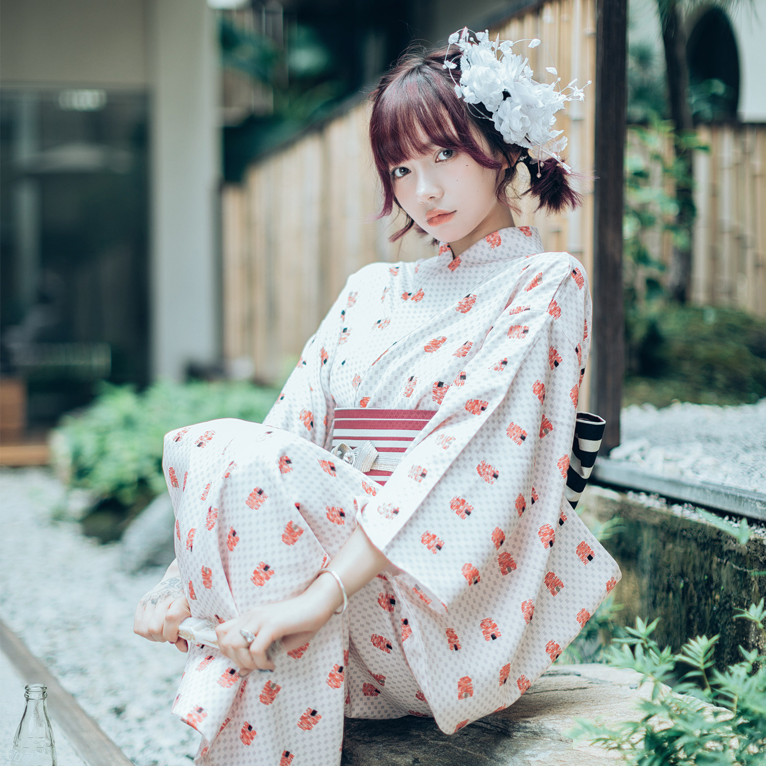 2022年改良和服清新淡雅少女浴衣