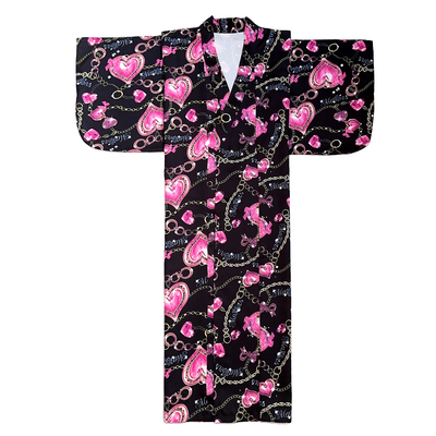 M码涤纶爱心宝石柄日式