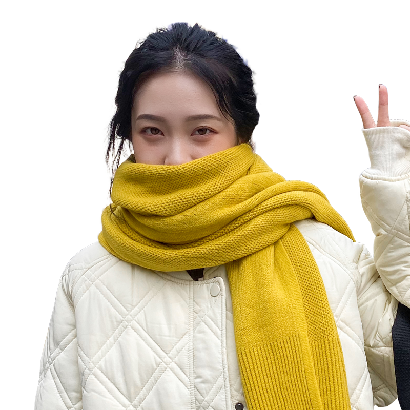 秋冬季新款韩版针织毛线围巾情侣男女加厚保暖ins学生百搭围脖 潮