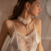 凯朱莉 私密玩具 手环牵引绳 性感睡衣配饰 蕾丝颈环铃铛项圈