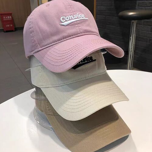 2024新款大帽头围遮阳帽四季刺绣字母显脸小鸭舌帽con潮情侣帽子