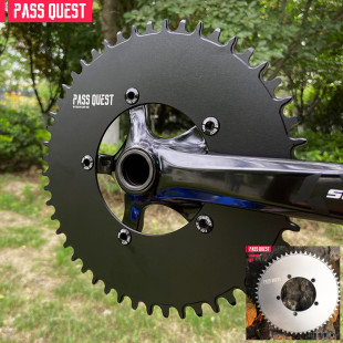 PASS QUEST公路车五爪110BCD正负齿单盘圆盘封闭牙盘盘片SRAM FSA