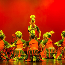 一抹红苗族舞蹈服装 演出服荷花奖民族桃李杯红色全套表演服舞台服