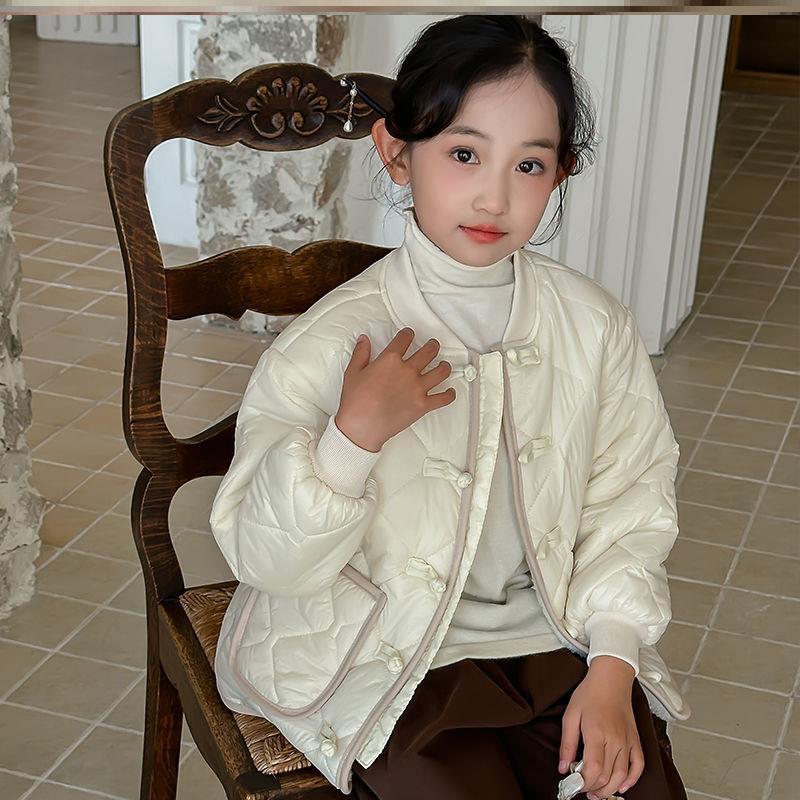 冬季新中式儿童羽绒棉服中大童加绒加厚内胆男女童宝宝保暖外套