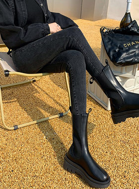 2026秋季新款烟灰色牛仔裤女九分小脚韩版学生高腰显瘦铅笔裤子潮