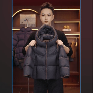 中大童保暖羽绒服外套连帽加厚 儿童白鸭绒羽绒服冬季 冬季 新款