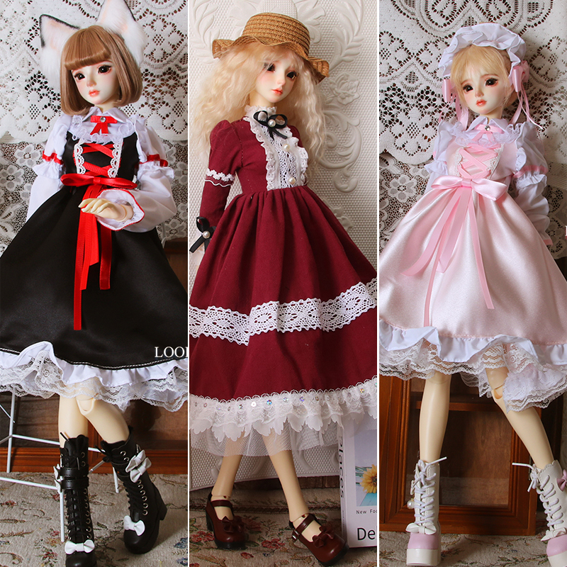 BJD4分6分3分三四六娃衣服30 40 60厘米娃娃的衣服洛丽塔裙子套