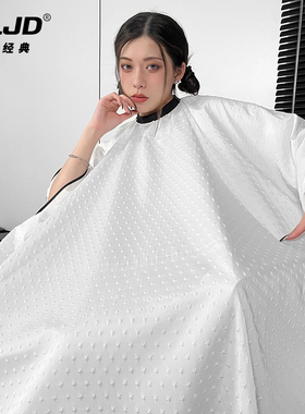 网红理发店围布高档潮发廊专用发型师剪发美发剃头围裙不沾发订制