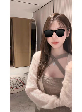 JYINLOVE原创交叉吊带挂脖羊毛针织上衣修身弹力