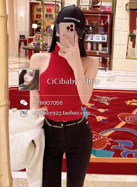 纯欲风chic港味女友红色高领针织衫秋冬打底性感辣妹内搭紧身上衣