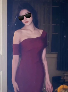 卜斯斯同款现货 ROMANTICSI 包臀显腰身弹力修身礼服婚裙连衣裙