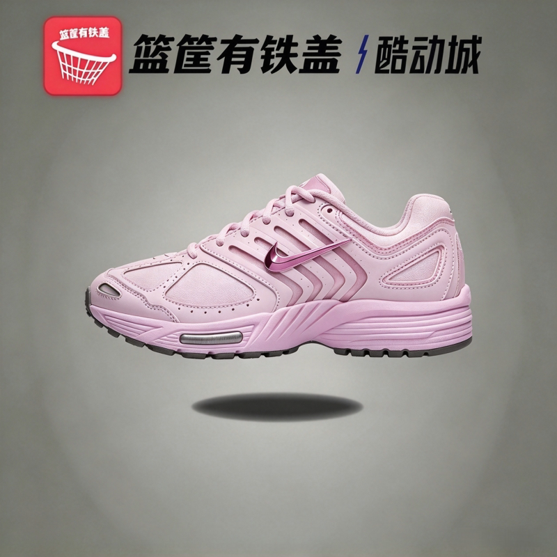 耐克女款复古气垫粉色低帮跑鞋