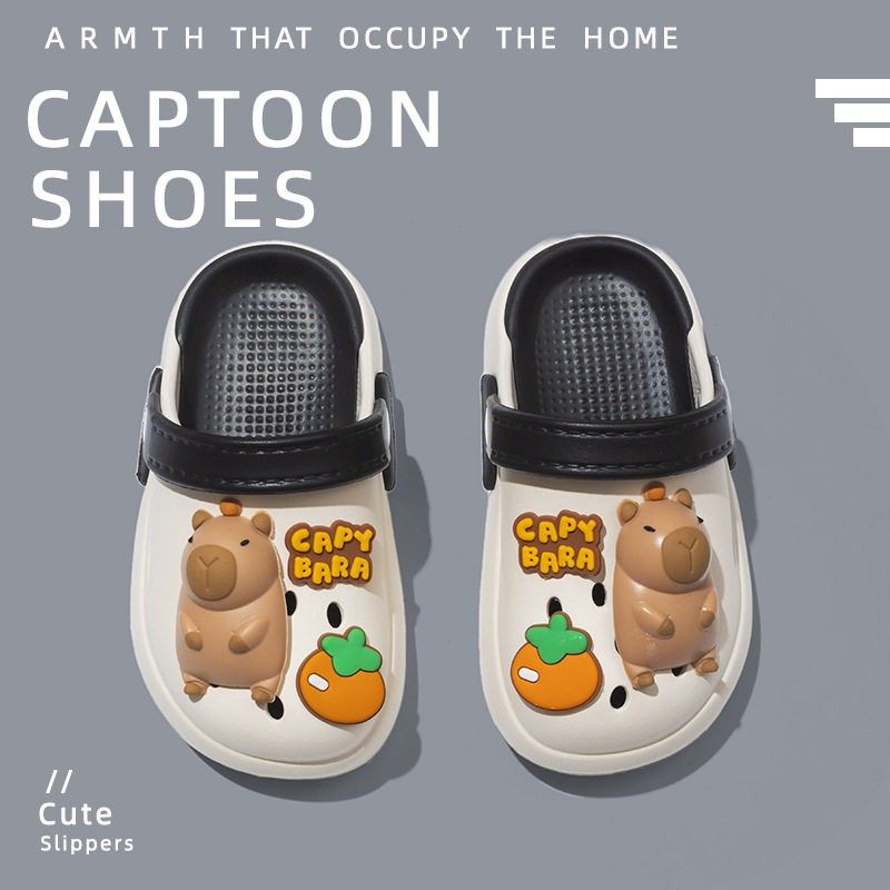 儿童洞洞鞋夏新款EVA外穿中小童卡通可爱两穿宝宝拖鞋婴幼儿包头