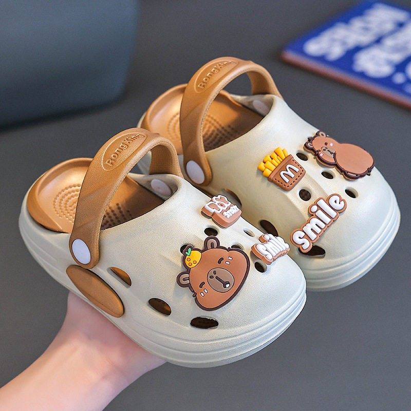 儿童拖鞋男童女童洞洞鞋卡皮巴拉新款男孩踩屎感宝宝室内防滑时尚,童鞋/婴儿鞋/亲子鞋,儿童洞洞鞋,淘宝优惠券,粉丝福利购,淘宝优惠卷