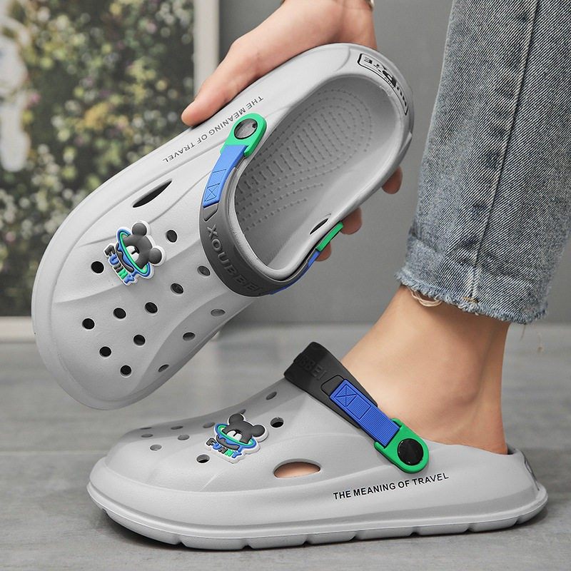 洞洞鞋男夏外穿卡通潮流家居简约情侣防滑洞洞凉鞋包头拖鞋女学生,流行男鞋,洞洞鞋,淘宝优惠券,粉丝福利购,淘宝优惠卷