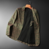 2024秋款花色·男士修身西服外套电商D2523333P150平铺，男装西服，电商D252
