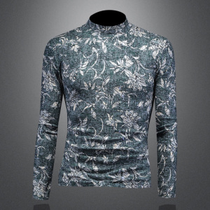2025冬款男士花色中高领打底衫-电商D252-66216P80镂空图,男装T恤,电商D252
