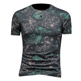 2026花色男士圆领短袖T恤-D252-2972P60镂空图，男装T恤，电商D252