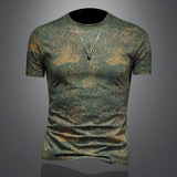 2026夏款男士圆领短袖T恤-D252-2965P60镂空图，男装T恤，电商D252