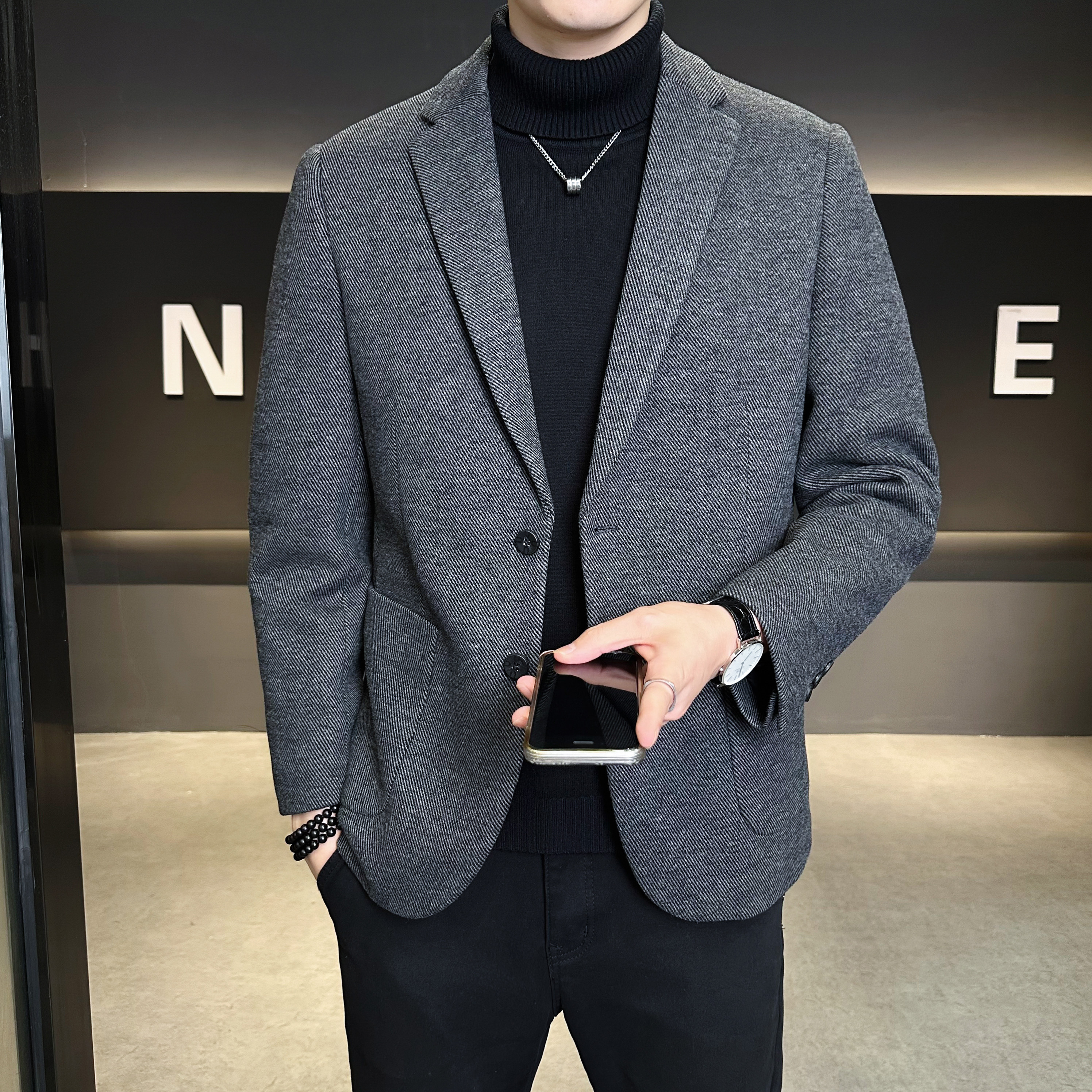 2025冬款男士西服羽绒90白鸭绒-电商D252-8205P255真模,男装西服,电商D252